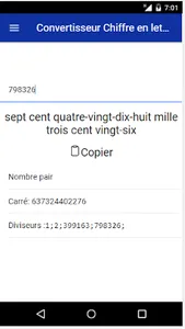 Convertisseur chiffre lettre screenshot 0