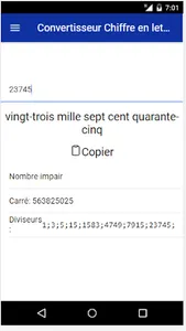 Convertisseur chiffre lettre screenshot 1