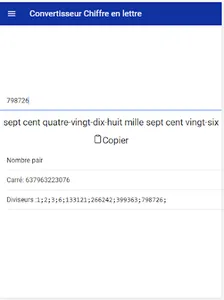 Convertisseur chiffre lettre screenshot 2
