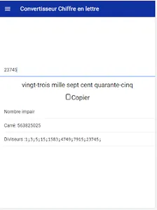 Convertisseur chiffre lettre screenshot 3