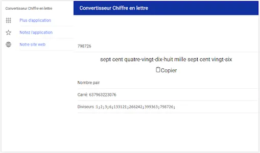 Convertisseur chiffre lettre screenshot 4