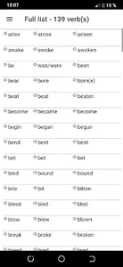 Irregular verbs- Phrasal verbs screenshot 3