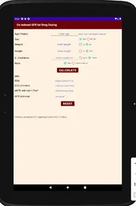 De-indexed GFR for Drug Dosing screenshot 6