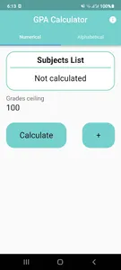 GPA Calculator - (A-F)/(0-100) screenshot 1