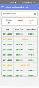 Attendance screenshot 4