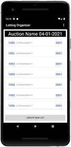 Auction Lot Organizer screenshot 1