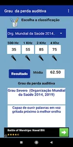 Calculadora de Audiologia screenshot 1