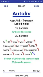 Autoliv LabelCheck screenshot 2
