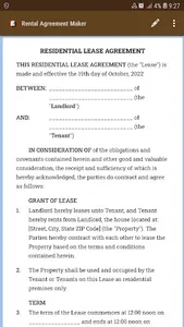 Rental Agreement Maker screenshot 0