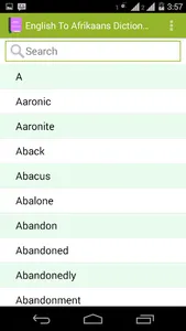English Afrikaans Dictionary screenshot 0