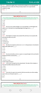 Maths MCQS | Mathematics MCQs screenshot 6