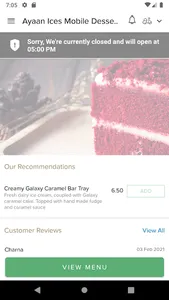 Ayaan Ices Mobile Desserts screenshot 1