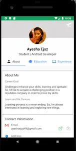 Ayesha Ejaz CV screenshot 0