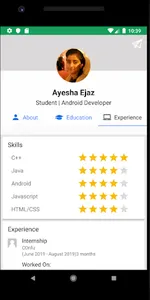 Ayesha Ejaz CV screenshot 2