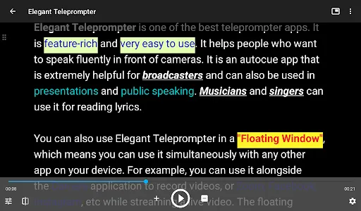 Elegant Teleprompter Pro screenshot 9