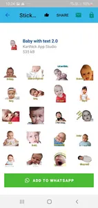 Baby Stickers Memes with text screenshot 3