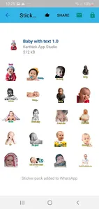 Baby Stickers Memes with text screenshot 4
