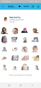 Baby Stickers Memes with text screenshot 5