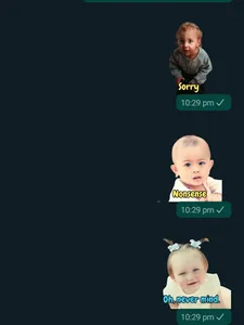 Baby Stickers Memes with text screenshot 9