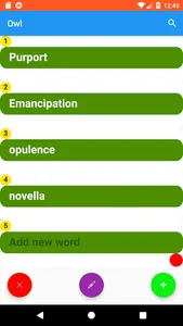 Owl: A Word Learning App (Made screenshot 0