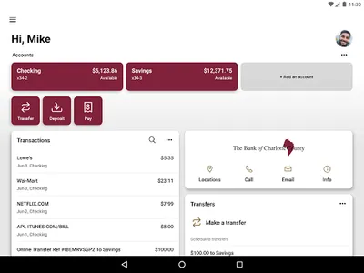 Bank of Charlotte Mobile screenshot 5