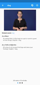 Auslan Dictionary screenshot 1