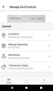 Bar Harbor Card Controls screenshot 2