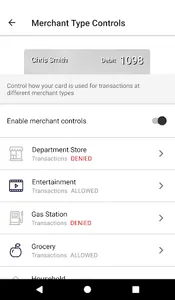 Bar Harbor Card Controls screenshot 3
