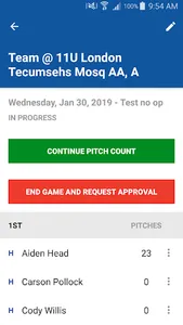 Baseball Ontario Pitch Count screenshot 2
