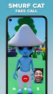 Smurf Cat Mushroom Video Call screenshot 0