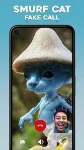 Smurf Cat Mushroom Video Call screenshot 2
