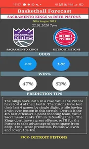 Basketball Forecast prediction screenshot 1