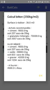Calculs pour travaux screenshot 2