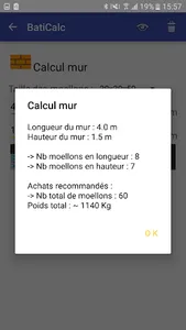Calculs pour travaux screenshot 3