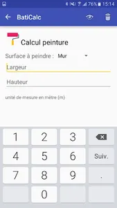 Calculs pour travaux screenshot 6