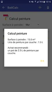 Calculs pour travaux screenshot 7