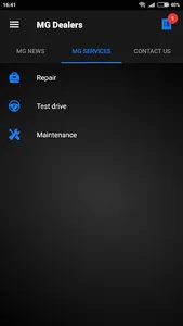 MG iLink screenshot 2