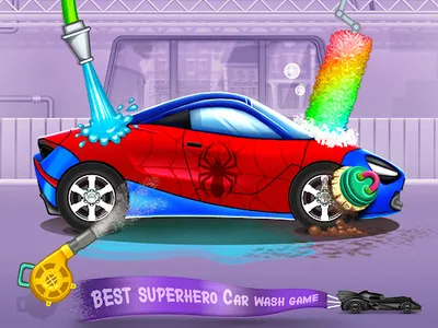 Superhero Car Wash Car Games screenshot 0