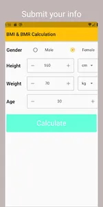 BMI & BMR Calculator screenshot 0