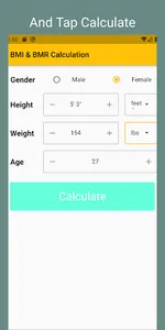 BMI & BMR Calculator screenshot 1