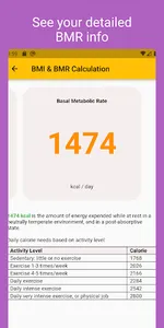 BMI & BMR Calculator screenshot 3