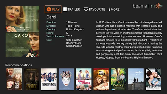 Beamafilm for Android TV screenshot 2