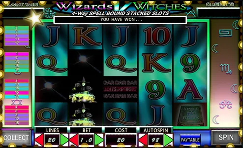 Video Slots: Wizards v Witches screenshot 4