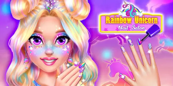 Rainbow Unicorn Nail Beauty Ar screenshot 0