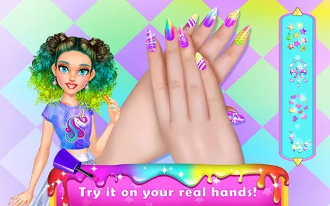 Rainbow Unicorn Nail Beauty Ar screenshot 11