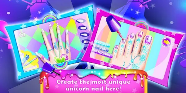 Rainbow Unicorn Nail Beauty Ar screenshot 3