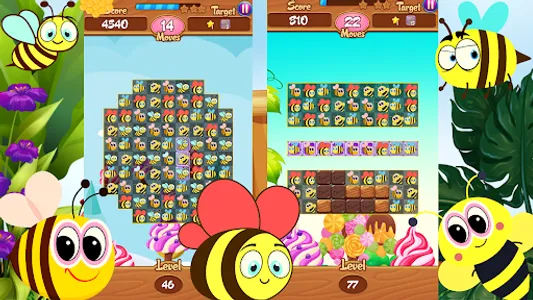 Bees Friends Pop Match3 Puzzle screenshot 0