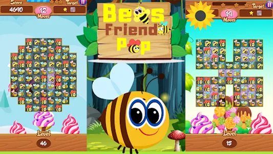 Bees Friends Pop Match3 Puzzle screenshot 10