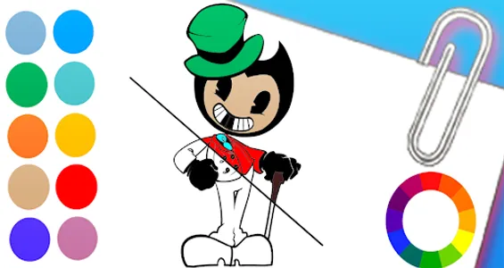 Coloring Bendy Game book screenshot 0