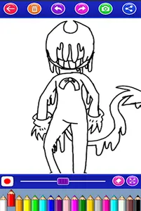 Coloring Bendy Game book screenshot 1